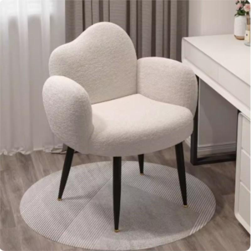 Realife Makeup Chair Creamy Fengyun Duo Makeup Stool Soft and Snug Backrest Bedroom Living Room Versatile and Space Saving