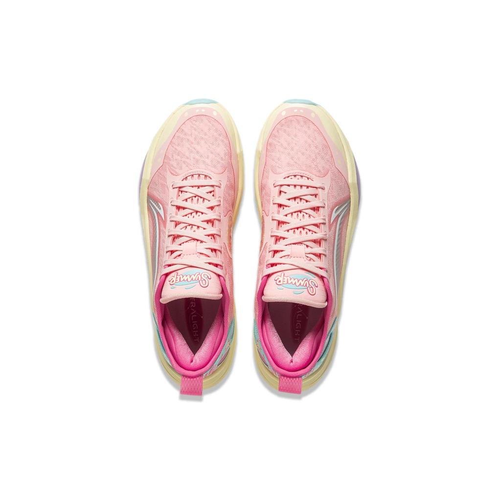 Li-Ning Li Ning Super Light 2024 Basketball Shoes Men's Low Top Peach Blossom Pink/Island Blue ABAU011-8