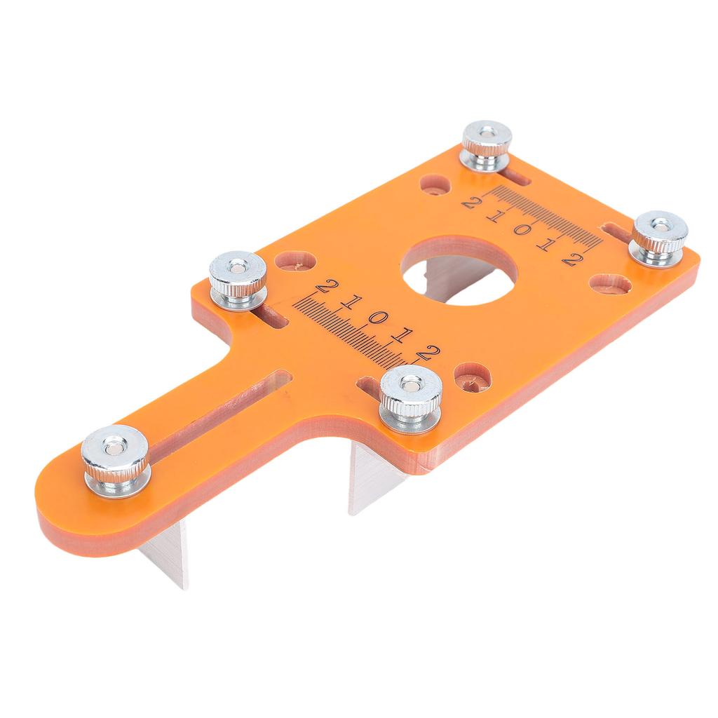 Wood Trimmer Router Base with Limiter Adjustable Grooving Depth Wood Router Slotting Locator Bracket for Woodworking