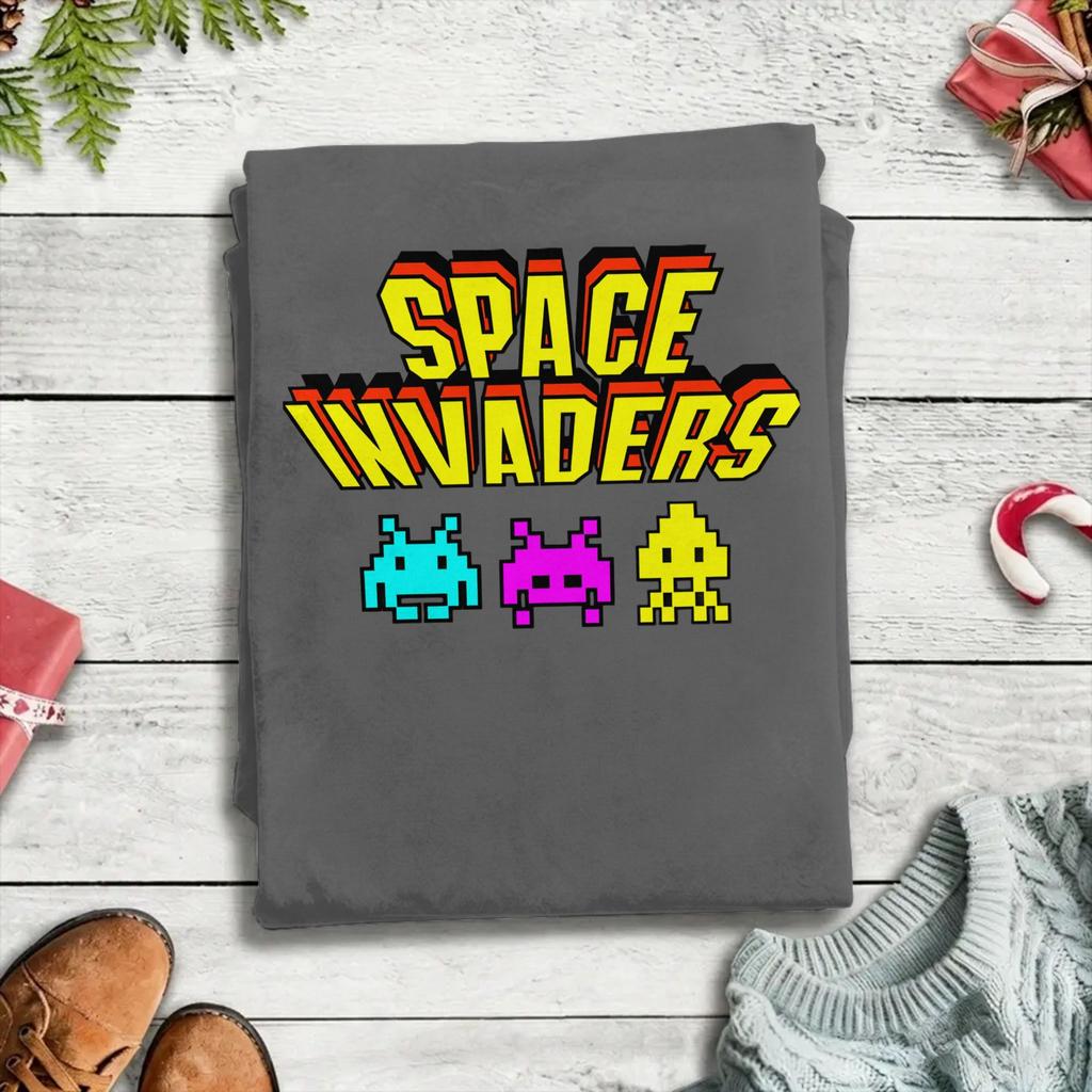 Space Invaders TShirt Unisex Funny 100 Cotton Tees Round Collar Short Sleeve T Shirts Gift Idea Clothing