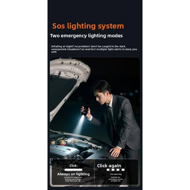 Car Air Pump Wireless Emergency Intelligent Digital Display Electric Air Pump Car Tire Pump Inflator