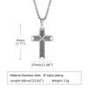 Cool Stylish Cross Necklaces for Men, Waterproof Stainless Steel Prayer Religious Cross Pendant Collar, Christian Jewelry