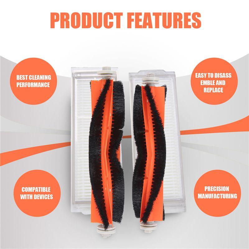 AEE4-For Xiaomi Mi Robot Vacuum-Mop 2 Lite / Pro / MJSTL / MJST1SHW Robot Vacuum Spare Parts Main Side Brush Hepa Filter