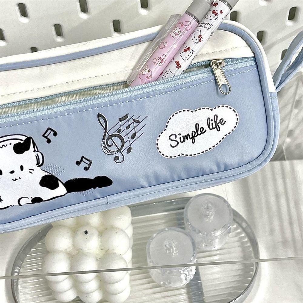Large-capacity Music Cat Pencil Case Capybala Zipper Pencil Bag School Supplies