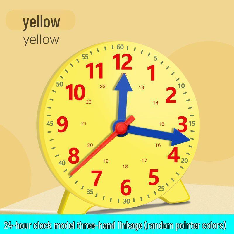 First & Second Grade Children s Clock Teaching Aid: Two-Hand & Three-Hand Cognitive Learning Model