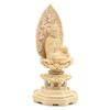Special Buddhist Statue Yakushi Nyorai Seated Statue Inches Height 22 Width 10 Depth 10 Carved Cypress Wood Flying Celestial Halo Octagonal Base 6791