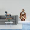Standing Horse Sculpture Figurine Fengshui Decor for Desk Living Room Bookcase Cabinet Table Shelf