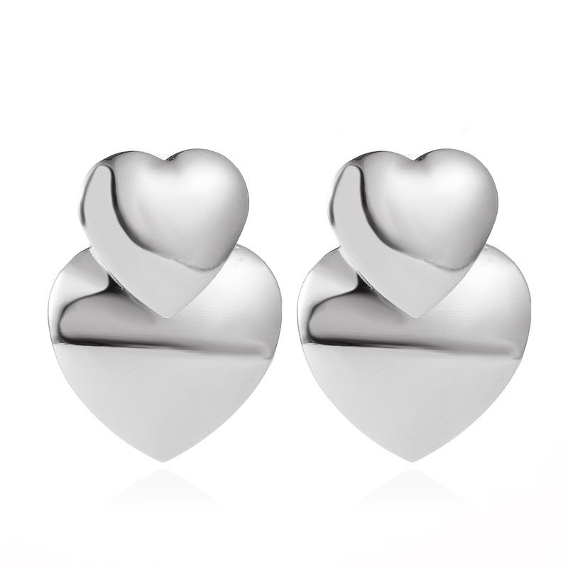 14k Gold Plated Color Alloy Love Drop Earrings Simple Earring For Women Trendy Jewelry Fashion Accessories Women s Earrings