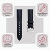WatchGecko Atlas Sailcloth Waterproof Watch Strap - Stainless Steel Buckle - Durable and Comfortable - 21mm, Blue