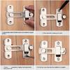 Flip Latch 8 Pcs Stainless Steel Sliding Barn Door Lock Multi-Purpose Hardware Gate Latches Safety Latches for Wooden Furniture Window Closet for
