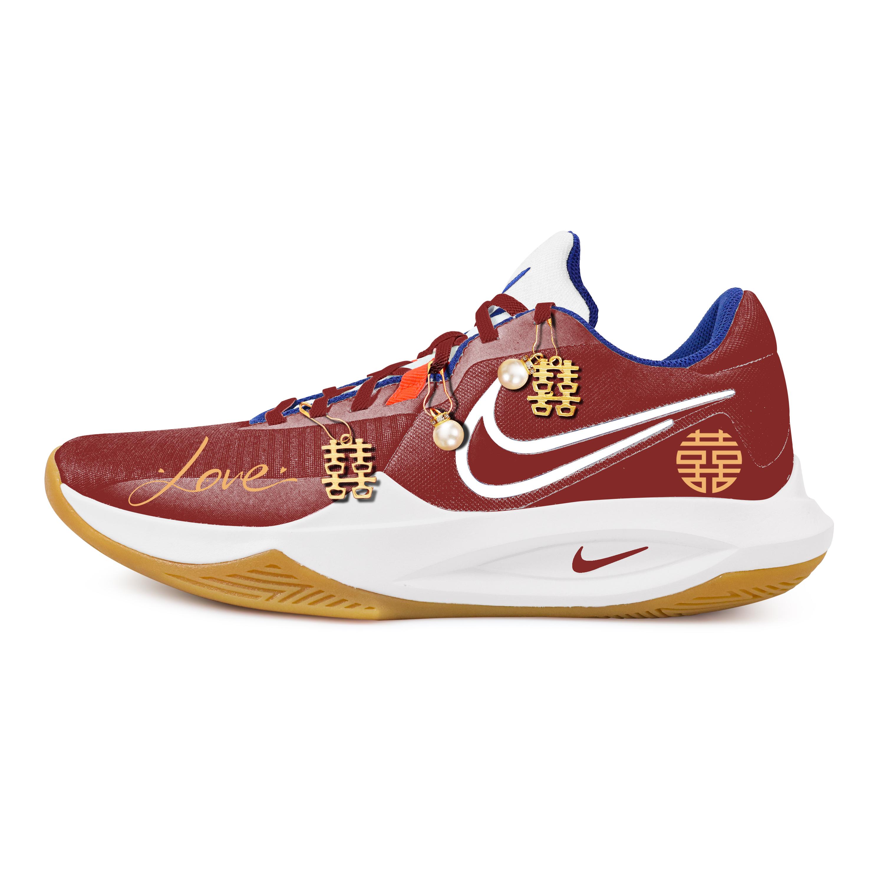 

Nike Precision 6 Low top Basketball Shoes Men s Red HV1796-141(Team529-) 42