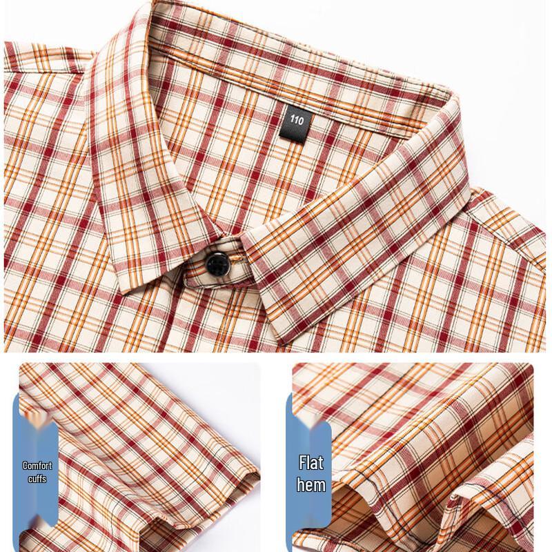 Hengyuanxiang Men's Summer Plaid Shirt