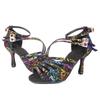 Professionelle Tanzschuhe für Damen, Ballsaal-Tanzschuhe, lateinamerikanische Tanzschuhe mit Absatz, 9 cm