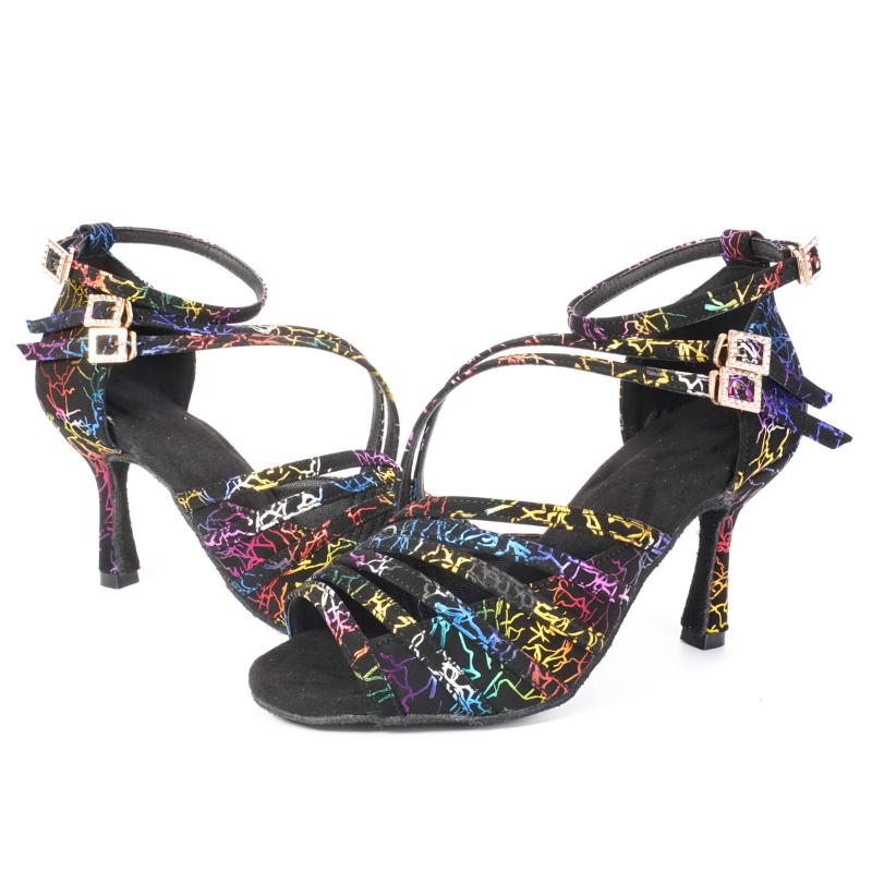 Professionelle Tanzschuhe für Damen, Ballsaal-Tanzschuhe, lateinamerikanische Tanzschuhe mit Absatz, 9 cm