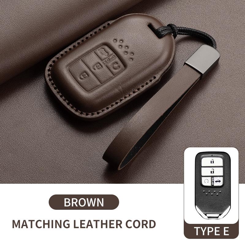 Leather Car Remote Key Case Cover for Honda Civic 11th 2022 for Honda Civic Accord HR-V CR-V CRV 2022 2023 Protector Holder Fob