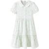 Balabala Girls' Hand-Painted Floral Puff Sleeve Dress