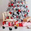 Christmas Chair Feet Cover For Holiday Party Home Decoration, Furniture Socks, Christmas Furniture Decoration,  Soft Flannel Chair Leg Socks, 4Pcs