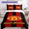 Manchester Customized Name Duvet Cover Set Perfect for Decorate Room Breathable Duvet Cover Custom Room Decor Perfect Gift for Friends & Family