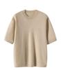 Women's Loose-Fit Cashmere Short Sleeve Knit Pullover
