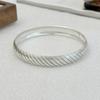 SHIXIN Trendy Geometric Circular Wide Bangle for Women Punk Silver Color Metal Charm Bracelet Arm Bangle Personalized Jewelry