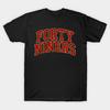 Asian Size Men Black Print T-shirt Forty Niners Vintage Text No-Cut Heat Transfer Print Cotton Tshirt