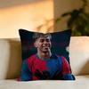 Football Star Lamine Yamal Pillow Case Square DoubleSided Sofa Cushion Cover Bedroom Bedside Pillow