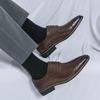 Fashion Classic Business Shoes Men's Brogue Leather Shoes Formal Point-toe Shoes Fashion British Style Shoes Evening Black Dress Shoes