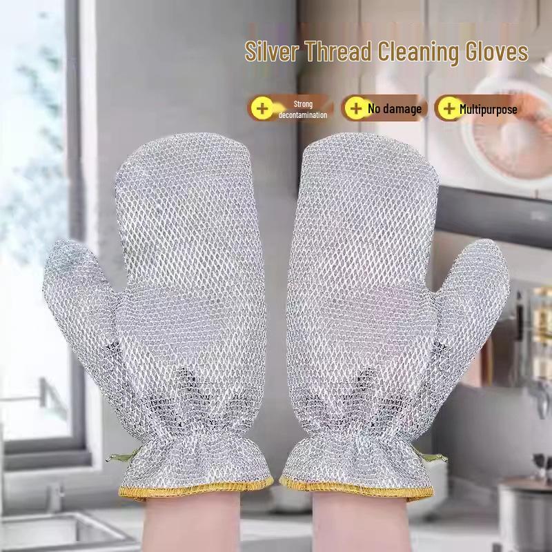 Alternative Steel Wool Double-Layer Non-Stick Dishwashing Cloth