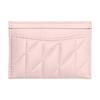 Coach Essential 11 Quilted Metal Logo Leather Card Holder Women Accessories Pink CM434-B4B5
