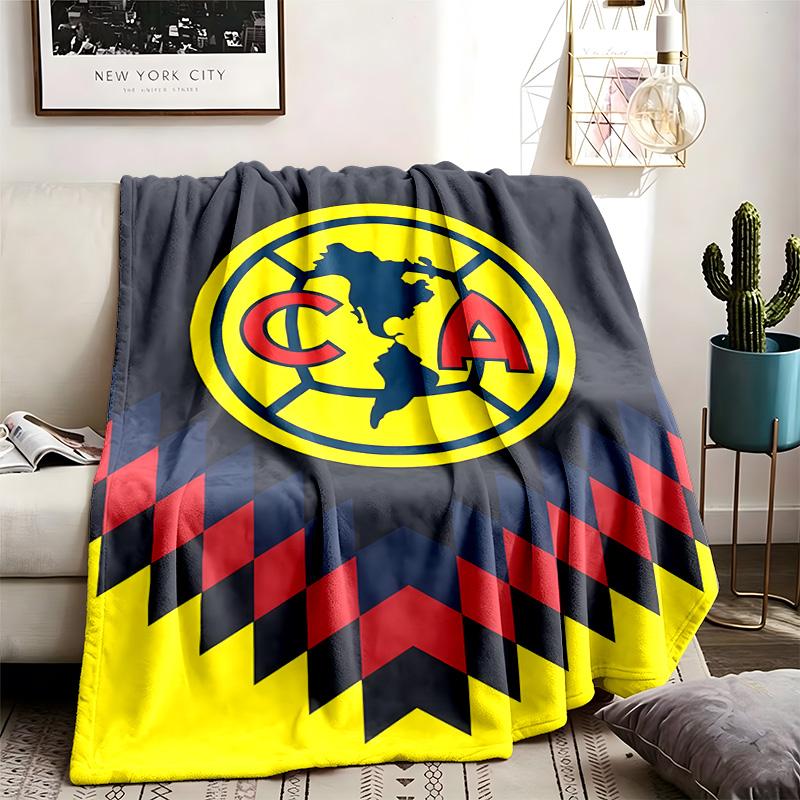 Coperta a Tema Club America Adatta per il Divano, il Campeggio e i Viaggi Realizzata in Morbido Materiale di Flanella Un Regalo Ideale per Occasioni Come Compleanni e Gr