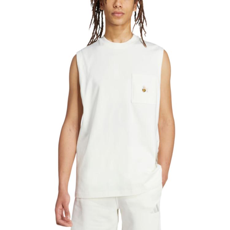 New Adidas SS25 Tank Top Men's Jade White JL9237