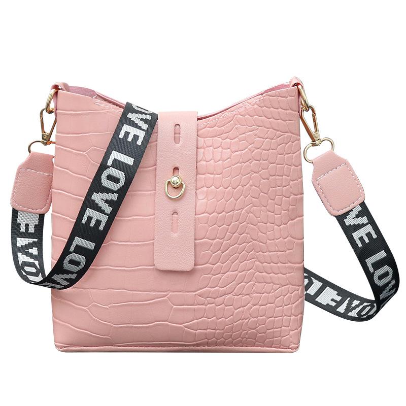 Crocodile Pattern Bucket Bag 2023 - Women's Large Capacity Crossbody Shoulder Bag