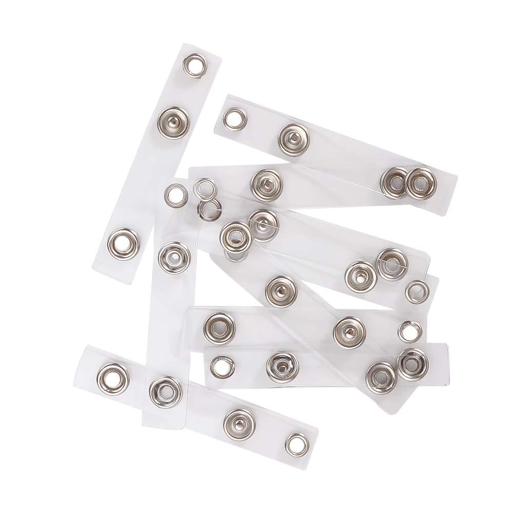 Accessories 10 Pieces Badge Holder PVC Transparent Card Holder Buckle ID Card Holder Name Card Keychains Card Holder Lanyard