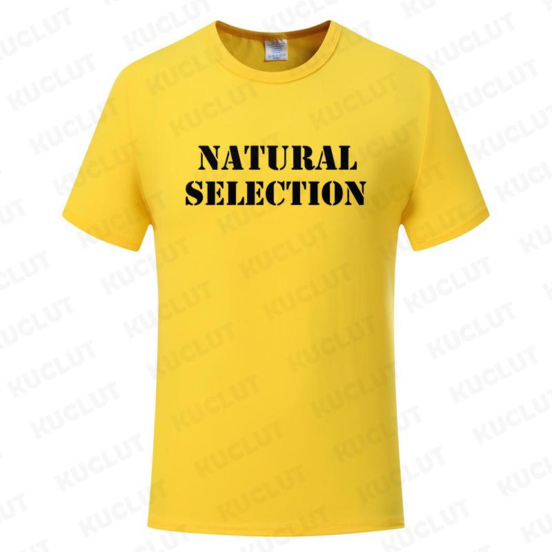 Natural Selection Printing Man T-shirts Evolution Graphic T Shirts Fashion Streetwear Harajuku Tops Male Oversized Clothing
