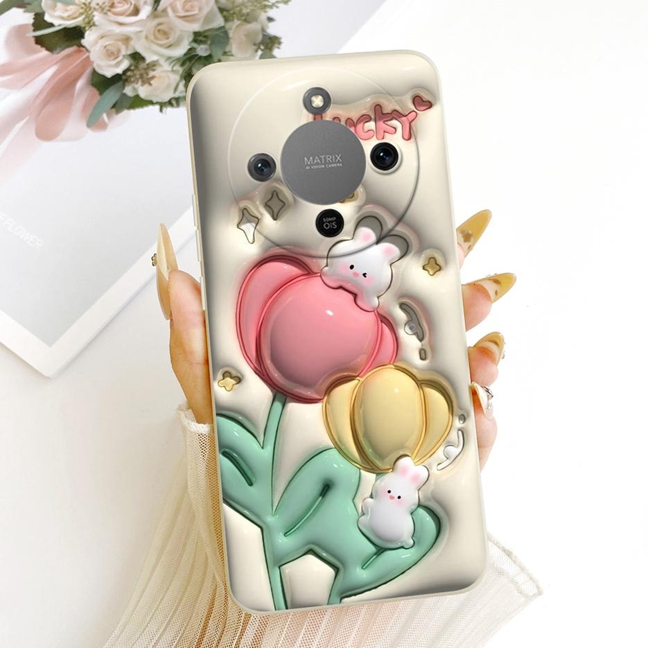 For Honor Magic 8 Lite Case Honor X9d MTN-NX1 Cute Dog Panda Cartoon Cover Silicone Case For Honor X70 X 70 HonorX9d Soft Fundas