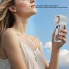 Ice Cooling Handheld Turbine Fan Transparent USB Rechargeable 100 Speed Adjustable 13000rpm High Speed Handheld Ice Cooler Fan for Summer