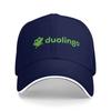 Duolingo Baseball Cap Accessories Vintage  Trucker Hat For Unisex Casual Headewear  Adjustable