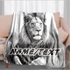 1PC Custom Name Lion Majesty Grass outdooor Flannel blankets Throw Blanket All-Season Throw Gift Bedspread for Couch, Bed, Camping Holiday Birthday gi