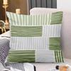 Green Small Fresh Print Decorative Pillowcase Bedroom Living Room Square Cushion Pillowcase