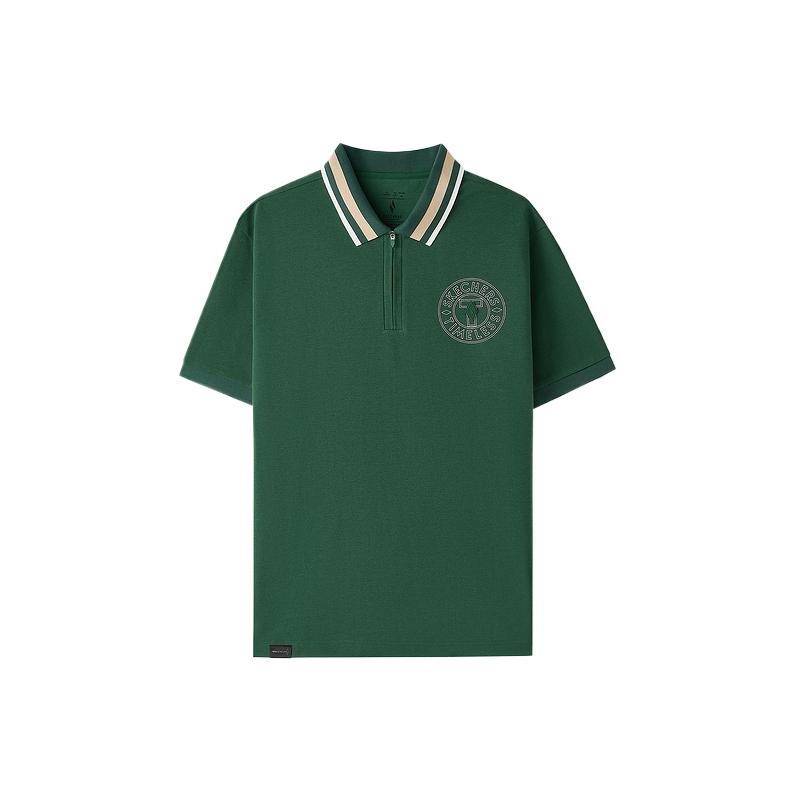 Мужская однотонная свободная футболка-поло Skechers tops L226M040-01WN S