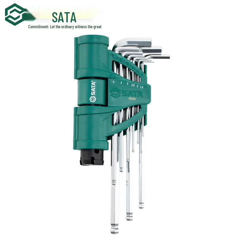 SATA 9-Piece Extra-Long Ball-End Hex Key Set 9-Piece