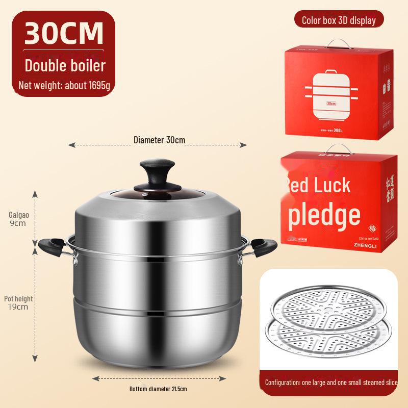 "Stainless Steel Multi-Layer Household Soup Steamer"
