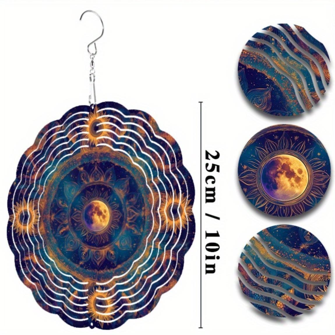 

10-дюймовый подвесной колокольчик ветра с вращающимся на 360 градусов крючком, художественный декор для сада, патио, балкона, идеальный подарок на весну, лето, осень 01A