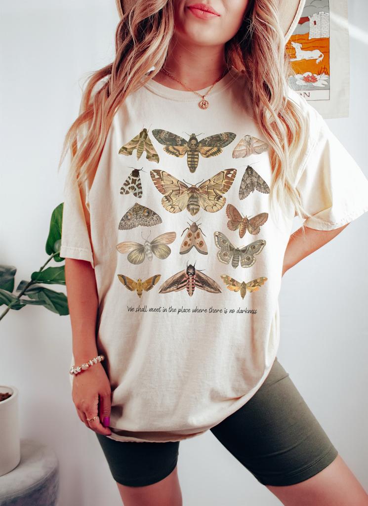 Moth Shirt Comfort Colors® Cottagecore Shirt Insect Shirt Goblincore Clothing Moth Sweatshirt Moth Print Moth T Shirt Cottage Core Clothes