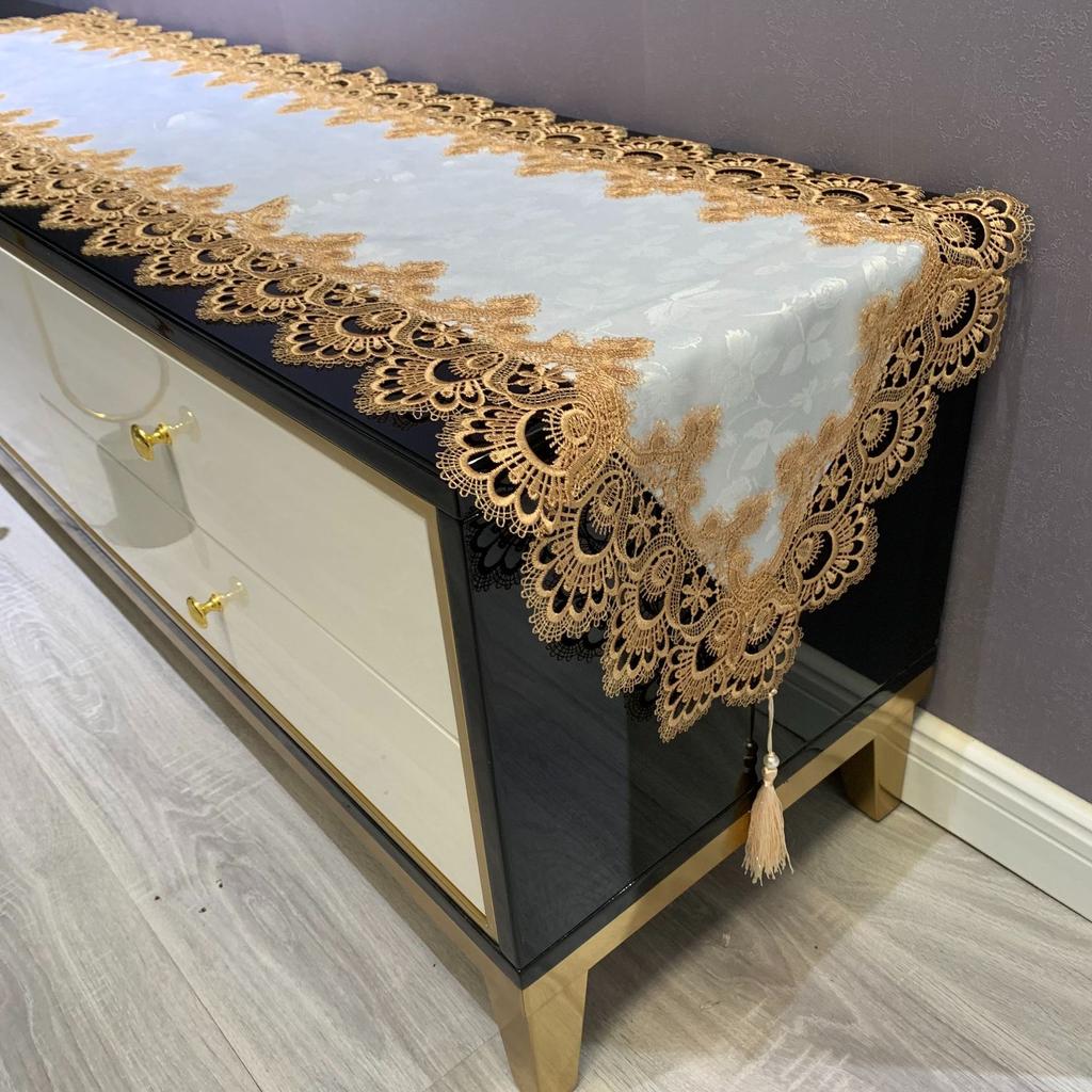 Europäische Tischflagge Spitze Stoff Zuhause Esstisch TV-Schrank Lange Tischdecke Spitze Tischläufer