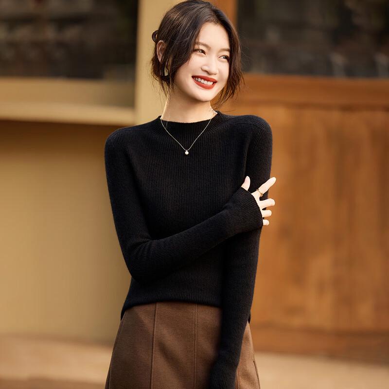 Women's Elegant Luxury Cashmere Blend Half-High Neck Sweater