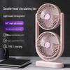 Dual-Head USB Rechargeable Desktop & Floor Fan with 360° Rotation for Outdoors and Camping