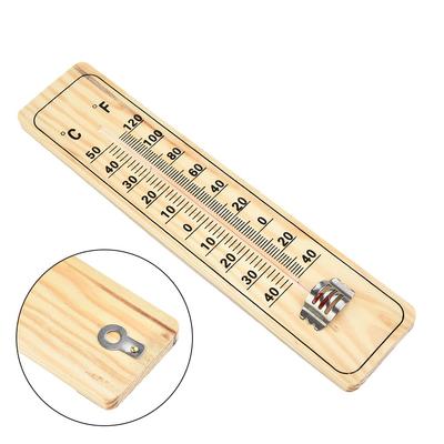 Temperature Meter Thermometer Thermometers Wall Hang Thermometer Wood Color
