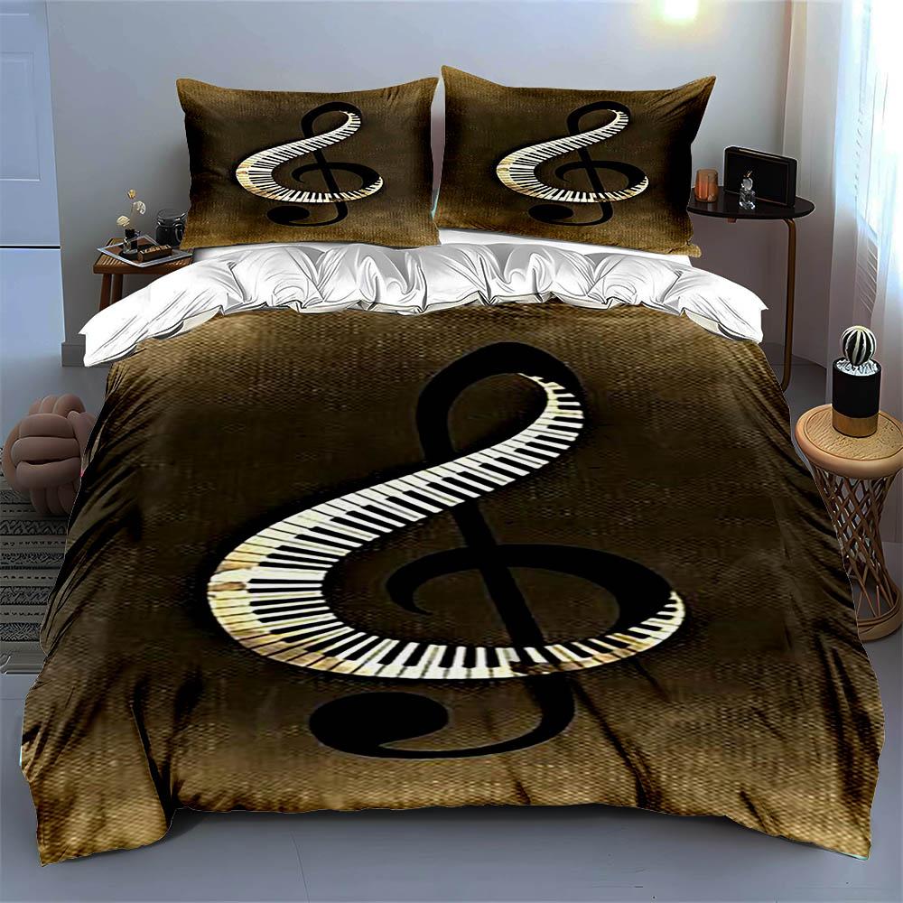 Musical keyboard design. Bedding Duvet cover sets Duvet covers Pillowcases gifts (1 * Duvet Cover 2 * Pillowcases, without duvet insert)