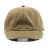 Short-brimmed Baseball Hat Men's Solid Color Washed Old Retro Versatile Street Trend Soft Top Cap Stylish Retro-inspired Cap